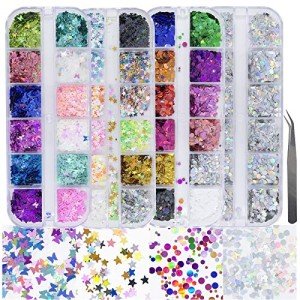 Holographic Nail Sequins Set for DIY Nail Art