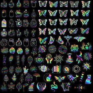 200 Holographic Butterfly Glitter Stickers for Crafts