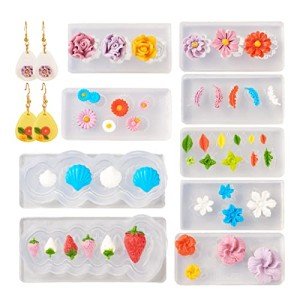 9Pcs Silicone Resin Molds for DIY Jewelry