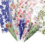 Colorful Floral Nail Foil Transfer Stickers Set