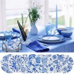 Blue Floral Diamond Painting Coasters - 8 Pack