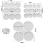 3-Piece Flat Circle Resin Molds for Jewelry Making