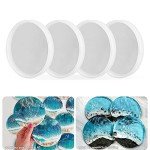 4-Pack Thick Round Resin Coaster Molds