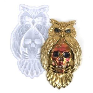 3D Owl Skull Silicone Resin Art Mold