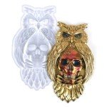 3D Owl Skull Silicone Resin Art Mold