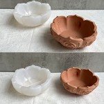2PCS Lotus Flower Tray Resin Molds for DIY