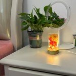 LED Resin Mold with Wooden Light Stand