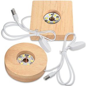 2-Pack LED Display Bases for Resin Art