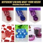 Mingjieus 8-Pack Metallic Foil Flakes for Art