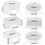Resin Coaster Molds Set with Holder – 3 Styles