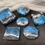 Resin Coaster Molds Set with Holder – 3 Styles