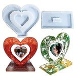 Large Heart Resin Photo Frame Mold for DIY