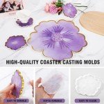 Large Resin Tray & 5 Flower Coaster Molds