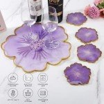Large Resin Tray & 5 Flower Coaster Molds
