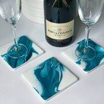 4-Pack Thick Resin Coaster Silicone Molds