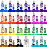 24 Color Epoxy UV Resin Pigment Set