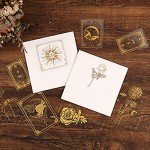 Golden Holographic Stickers for Resin Art Projects