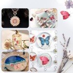 75Pcs Dried Flowers and Butterflies for Resin Art