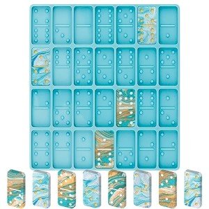 Silicone Domino Resin Molds Set - 28 Cavities