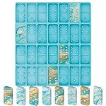 Silicone Domino Resin Molds Set - 28 Cavities
