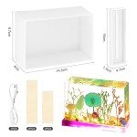 4 Pcs Square Resin Molds with USB Light