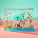 4 Pcs Square Resin Molds with USB Light