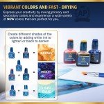 15-Piece Vibrant Alcohol Ink Set for Resin Art