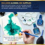 15-Piece Vibrant Alcohol Ink Set for Resin Art