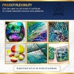 15-Piece Vibrant Alcohol Ink Set for Resin Art