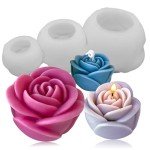 3PCS 3D Rose Silicone Mold Set for Crafts