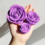 3PCS 3D Rose Silicone Mold Set for Crafts