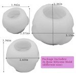 3PCS 3D Rose Silicone Mold Set for Crafts
