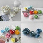3PCS 3D Rose Silicone Mold Set for Crafts