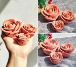 3PCS 3D Rose Silicone Mold Set for Crafts