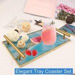 Resin Art Rectangular Tray and Coaster Mold Set