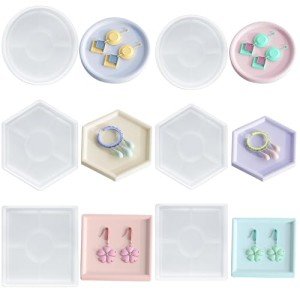 6-Piece Silicone Resin Coaster Molds Set
