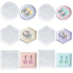 6-Piece Silicone Resin Coaster Molds Set