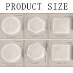 6-Piece Silicone Resin Coaster Molds Set