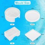 12 Silicone Coaster Molds for DIY Resin Art