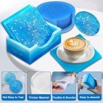 12 Silicone Coaster Molds for DIY Resin Art
