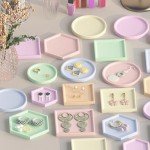 6-Piece Silicone Resin Coaster Molds Set
