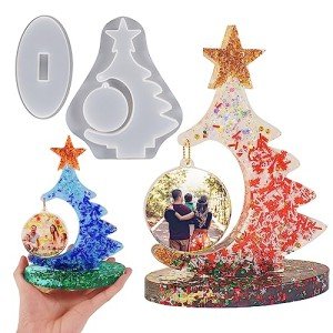 Christmas Tree Photo Frame Silicone Mold for Resin Art