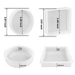 8 Pack Deep Silicone Coaster Molds for Resin