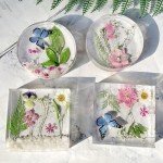 8 Pack Deep Silicone Coaster Molds for Resin