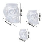 Skull Resin Molds Set: Large, Medium, Small