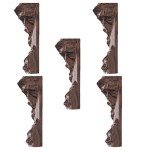 5pcs Unfinished Wood Pieces for Resin Crafts