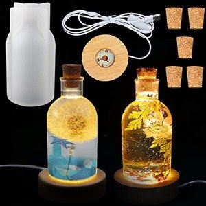 Bottle Light Resin Mold with LED Base & Corks