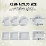 8-Piece Silicone Molds Set for Resin Coasters