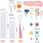54-Piece Resin Bookmark Kit with Molds & Accessories