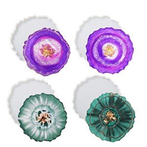 Druzy Geode Silicone Coaster Molds - 4 Pack